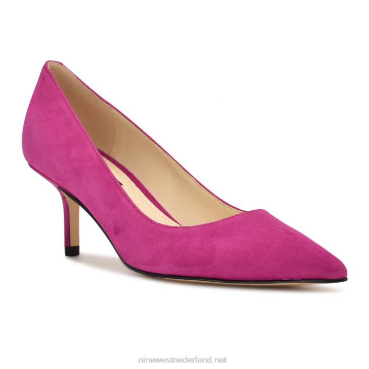 arlene pumps met spitse neus Nine West 62LB1164 donkerroze suède
