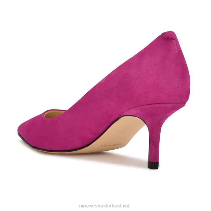 arlene pumps met spitse neus Nine West 62LB1164 donkerroze suède