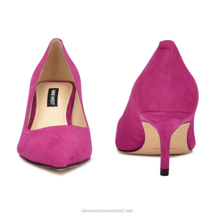 arlene pumps met spitse neus Nine West 62LB1164 donkerroze suède