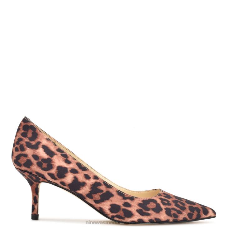 arlene pumps met spitse neus Nine West 62LB1169 bruine luipaard