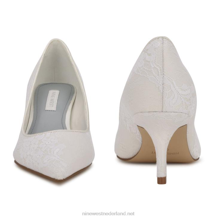 arlene pumps met spitse neus Nine West 62LB1179 ivoor kant