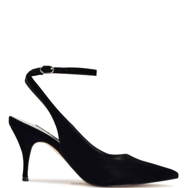 boca pumps met enkelbandje Nine West 62LB1163 zwart suède