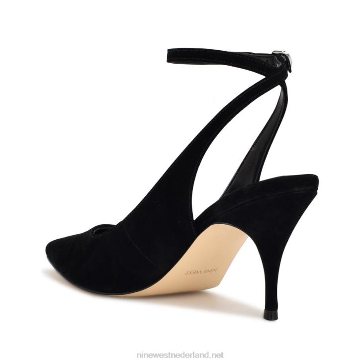 boca pumps met enkelbandje Nine West 62LB1163 zwart suède