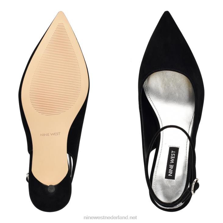 boca pumps met enkelbandje Nine West 62LB1163 zwart suède