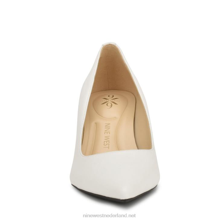 kuna 9x9 pumps met spitse neus Nine West 62LB1147 wit leer