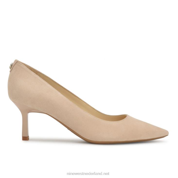 kuna 9x9 pumps met spitse neus Nine West 62LB1148 nauwelijks nude suède