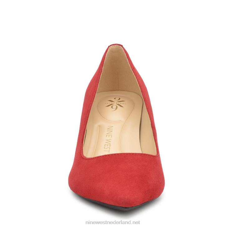 kuna 9x9 pumps met spitse neus Nine West 62LB1150 rood suède