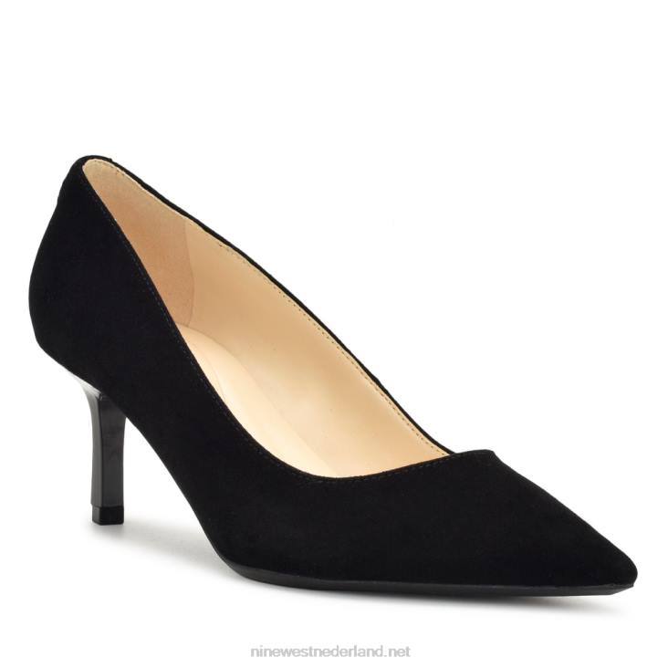 kuna 9x9 pumps met spitse neus Nine West 62LB1152 zwart suède