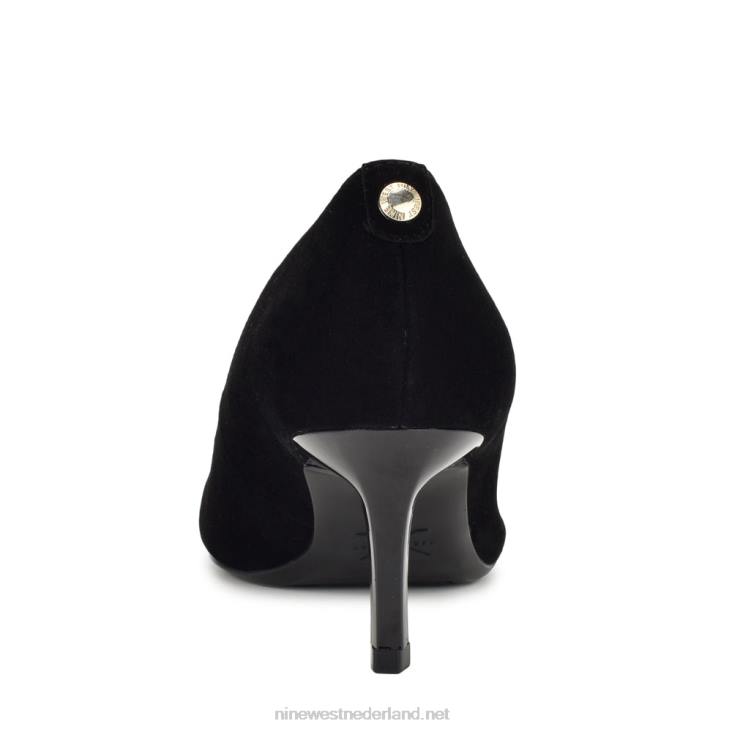 kuna 9x9 pumps met spitse neus Nine West 62LB1152 zwart suède