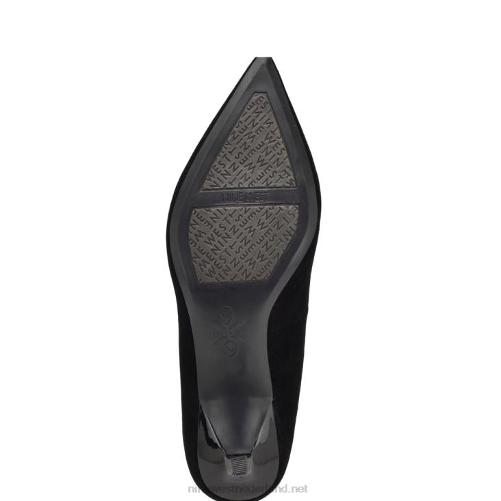 kuna 9x9 pumps met spitse neus Nine West 62LB1152 zwart suède