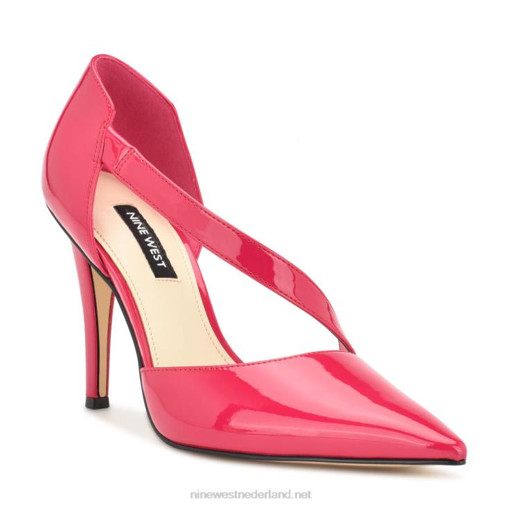 Flyer pumps met spitse neus Nine West 62LB904 magenta patent