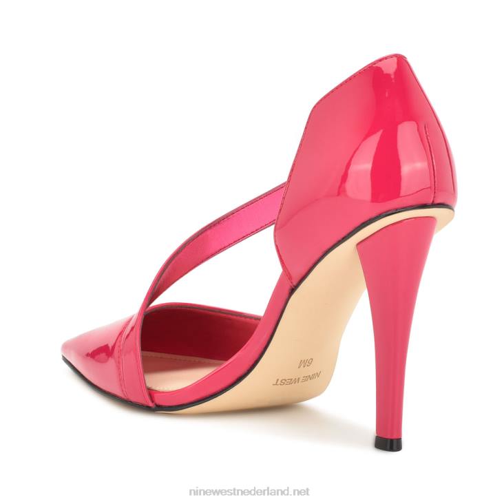 Flyer pumps met spitse neus Nine West 62LB904 magenta patent