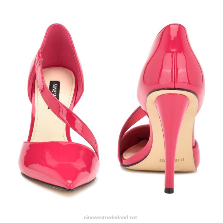 Flyer pumps met spitse neus Nine West 62LB904 magenta patent