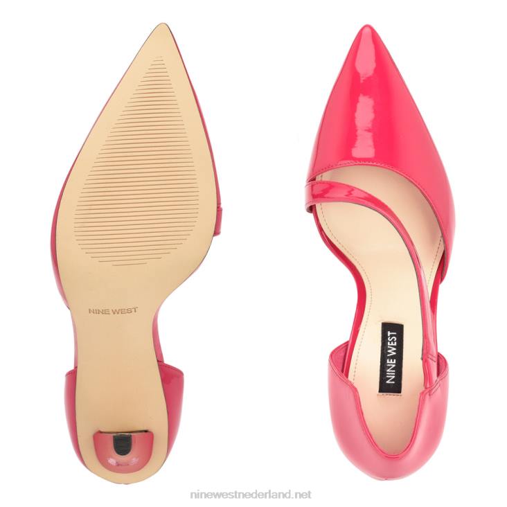 Flyer pumps met spitse neus Nine West 62LB904 magenta patent