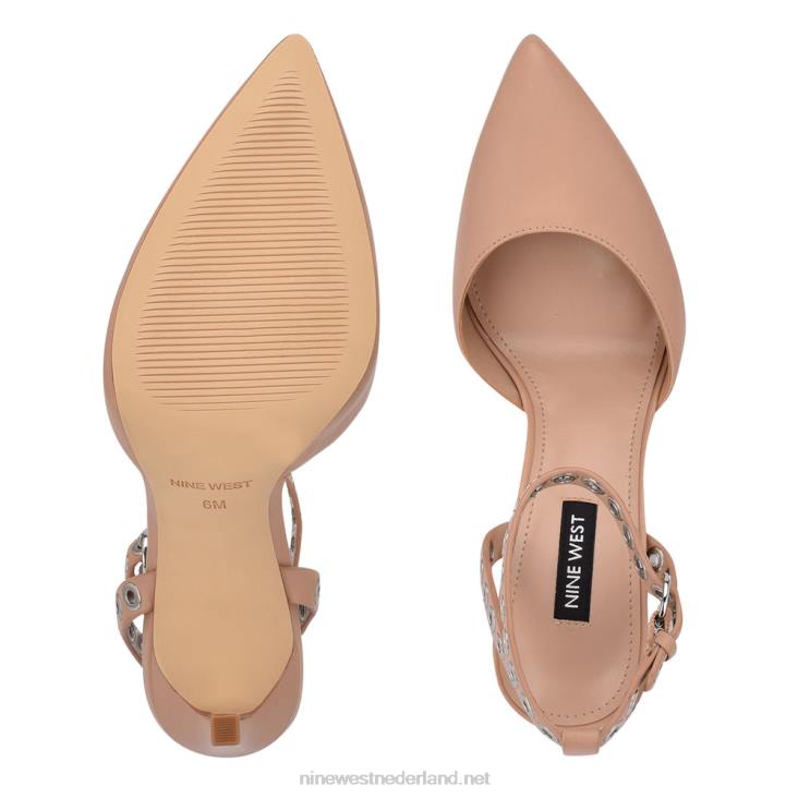 Timia geklede pumps met enkelbandje Nine West 62LB1545 nauwelijks nude leer