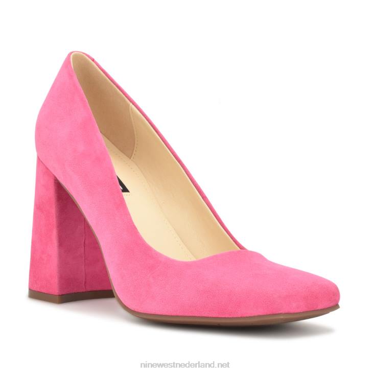 Yolend pumps met blokhak Nine West 62LB902 roze suède