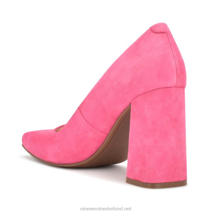 Yolend pumps met blokhak Nine West 62LB902 roze suède