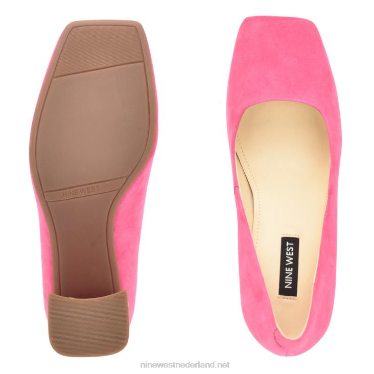 Yolend pumps met blokhak Nine West 62LB902 roze suède