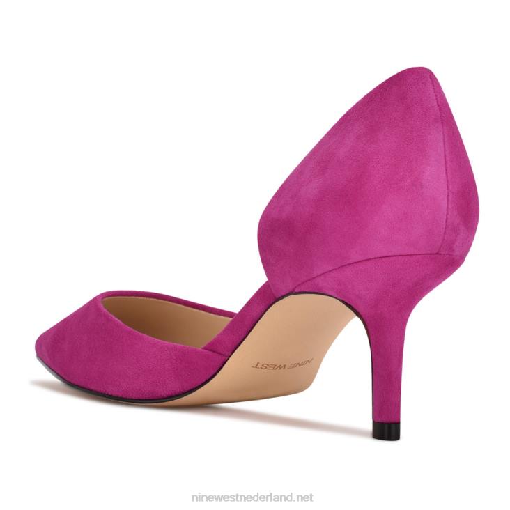 aankomst puntige teen pumps Nine West 62LB2162 roze suède