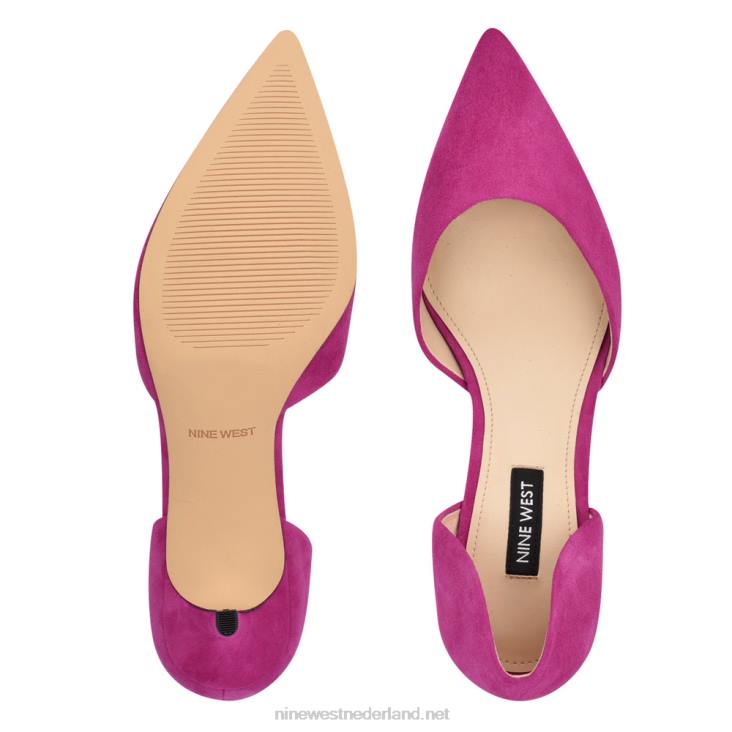 aankomst puntige teen pumps Nine West 62LB2162 roze suède