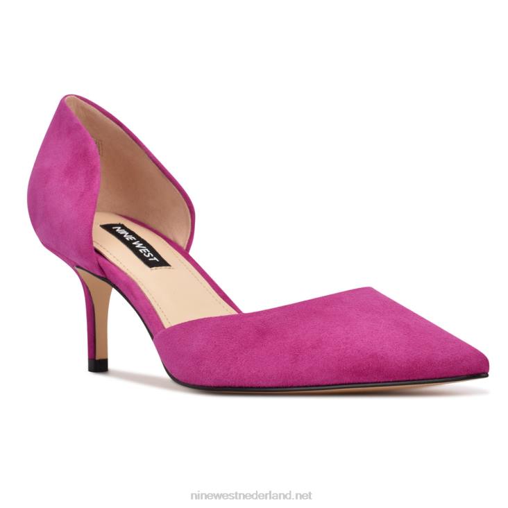 aankomst puntige teen pumps Nine West 62LB942 roze suède