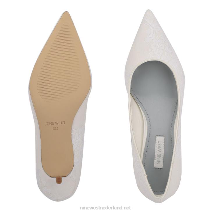 arlene pumps met spitse neus Nine West 62LB2066 ivoor kant