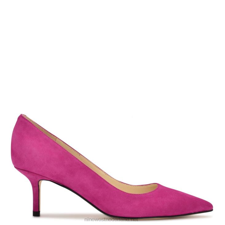 arlene pumps met spitse neus Nine West 62LB2138 donkerroze suède