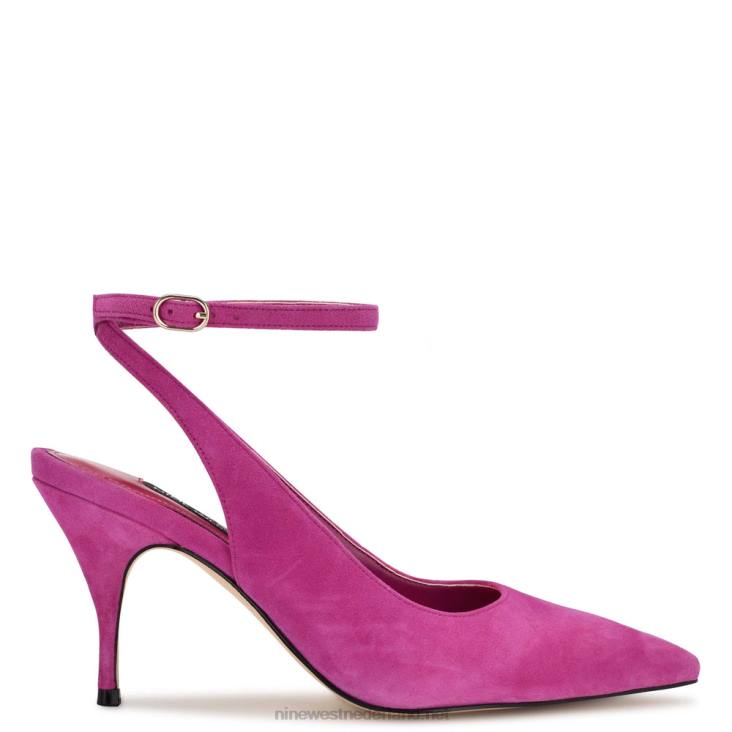 boca pumps met enkelbandje Nine West 62LB908 roze suède