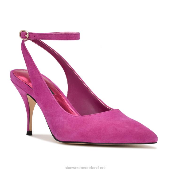 boca pumps met enkelbandje Nine West 62LB908 roze suède