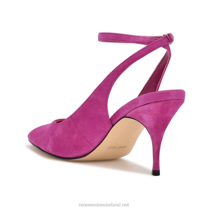 boca pumps met enkelbandje Nine West 62LB908 roze suède