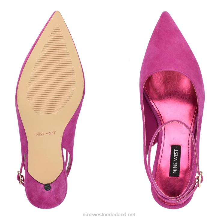 boca pumps met enkelbandje Nine West 62LB908 roze suède