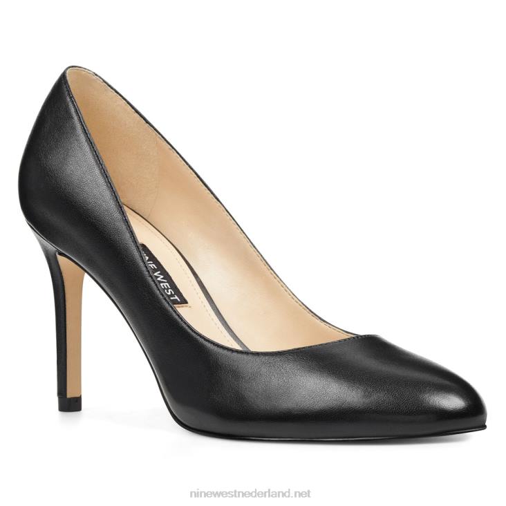 dylan pumps met ronde neus Nine West 62LB2371 zwart leer