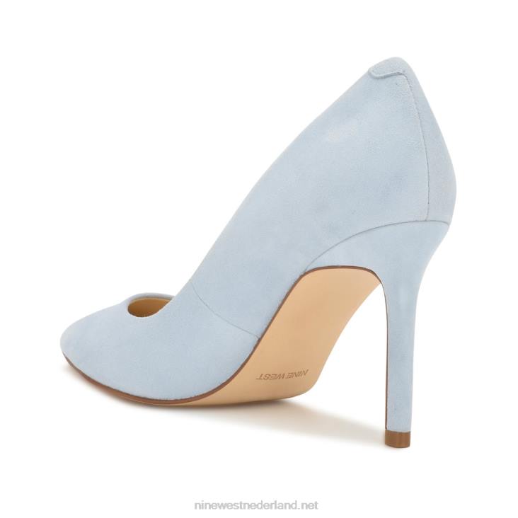 ezra pumps met spitse neus Nine West 62LB2087 lichtblauw suède