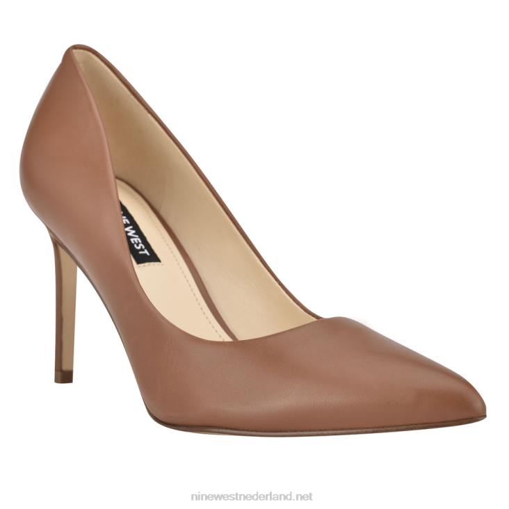 ezra pumps met spitse neus Nine West 62LB2398 lichtbruin leer