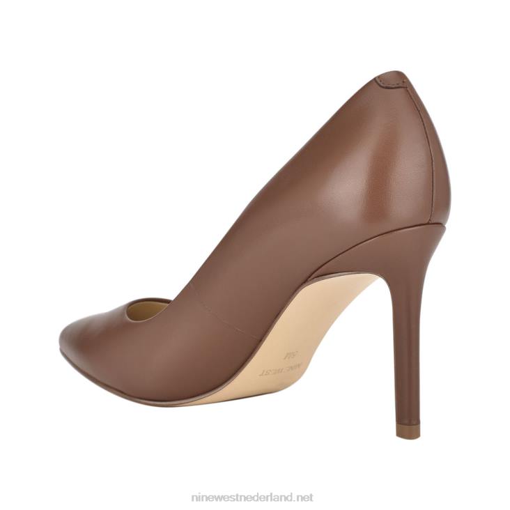 ezra pumps met spitse neus Nine West 62LB2400 bruin leer