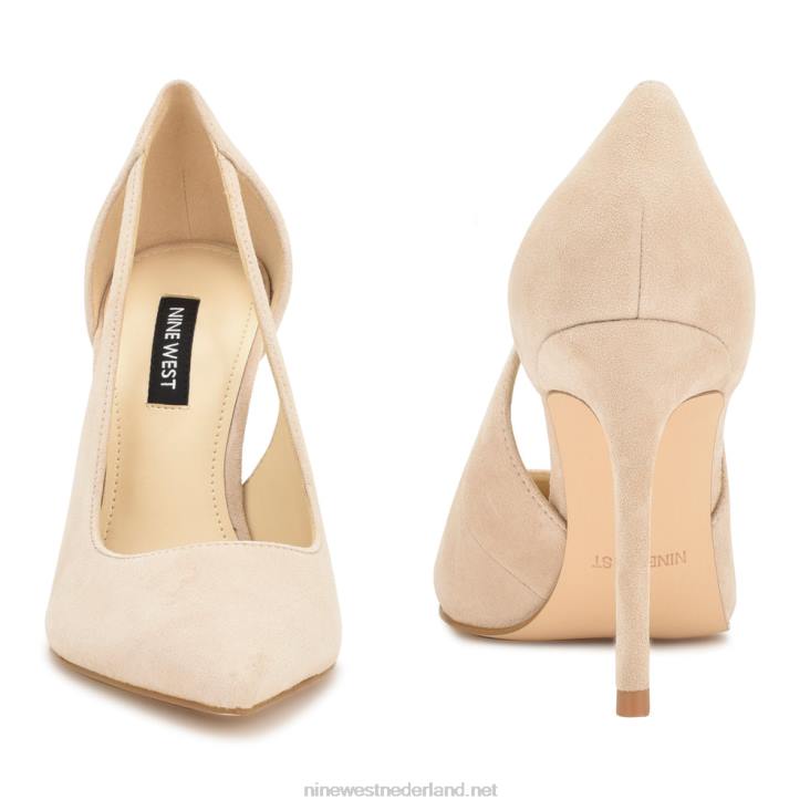 favon uitgesneden pumps Nine West 62LB1608 licht natuurlijk suède