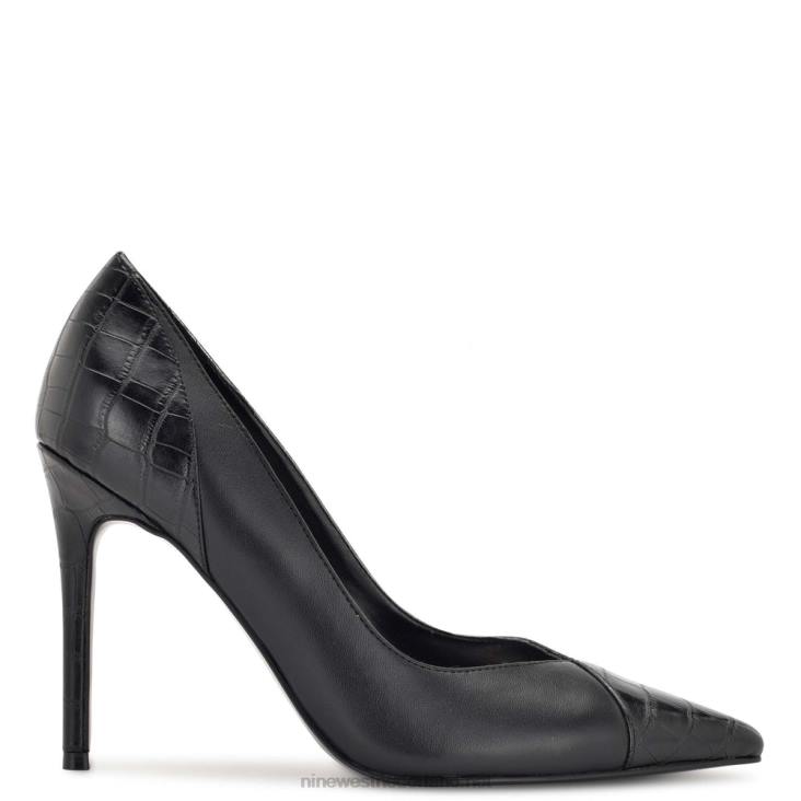 flava pumps met spitse neus Nine West 62LB1671 zwart/krokodil
