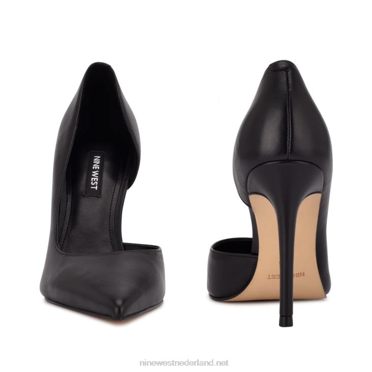 followe d\'orsay pumps met spitse neus Nine West 62LB1583 zwart leer