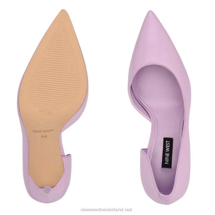 followe d\'orsay pumps met spitse neus Nine West 62LB995 donker lila leer