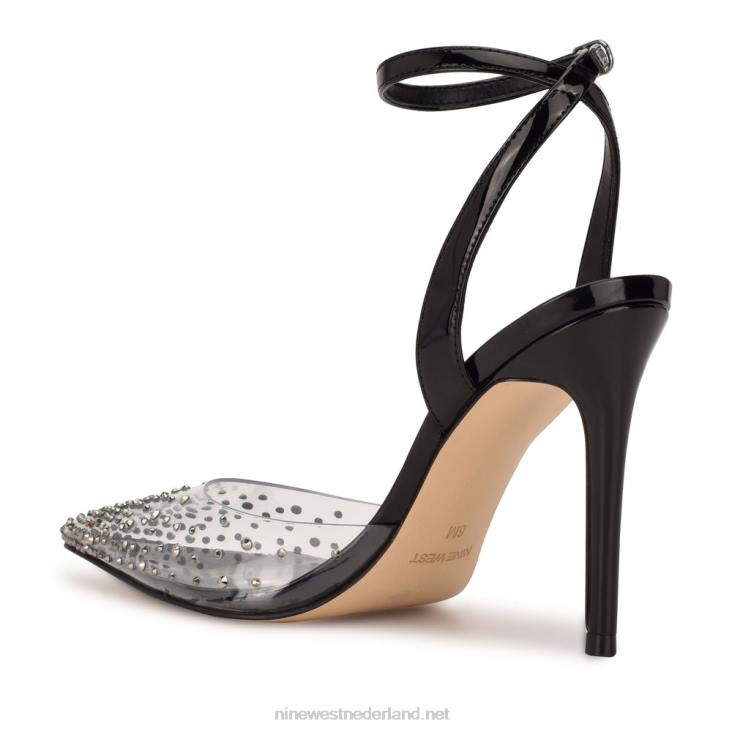 foreva pumps met enkelbandje Nine West 62LB1653 helder/zwart