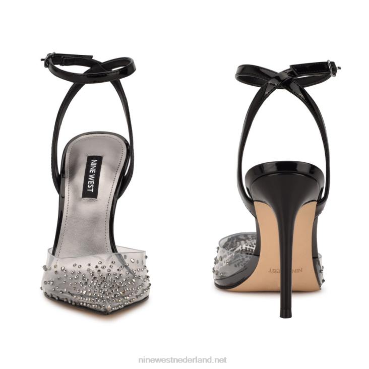 foreva pumps met enkelbandje Nine West 62LB1653 helder/zwart