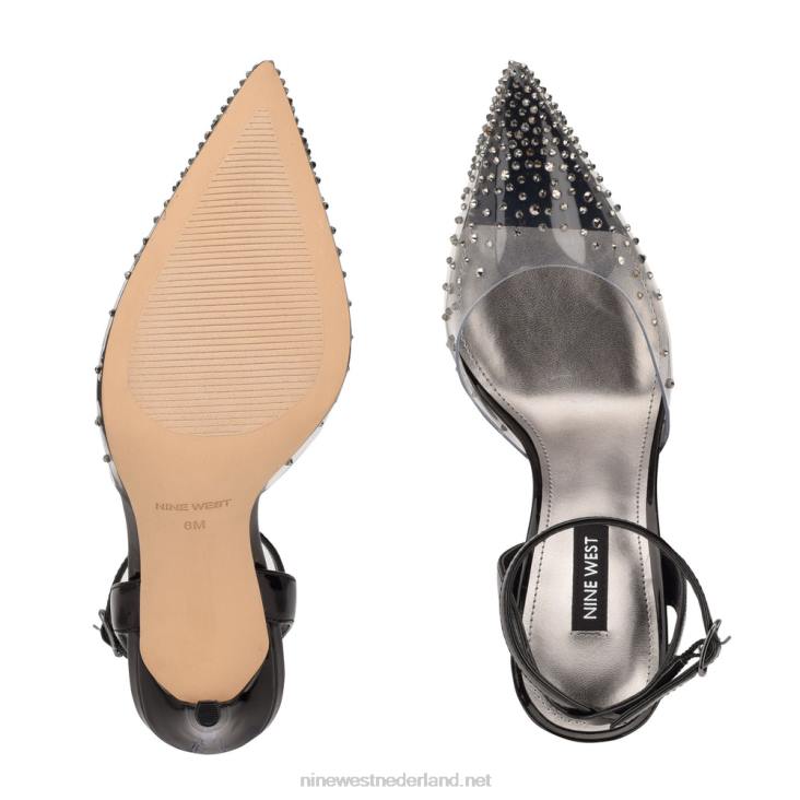 foreva pumps met enkelbandje Nine West 62LB1653 helder/zwart