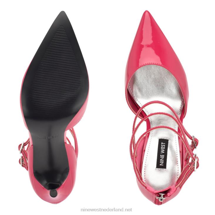 frann d\'orsay pumps met bandjes Nine West 62LB1606 roze patent