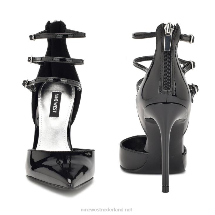 frann d\'orsay pumps met bandjes Nine West 62LB1607 zwart patent