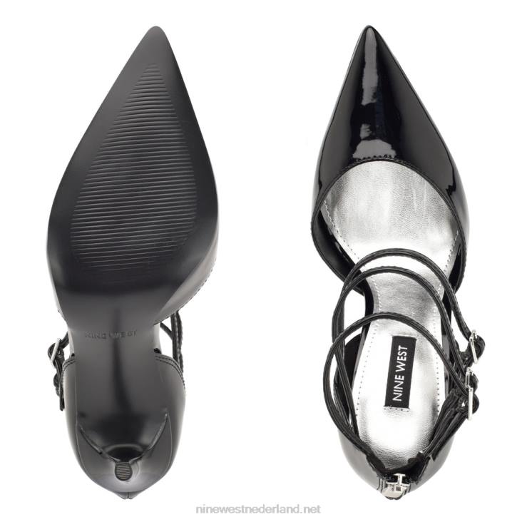 frann d\'orsay pumps met bandjes Nine West 62LB1607 zwart patent