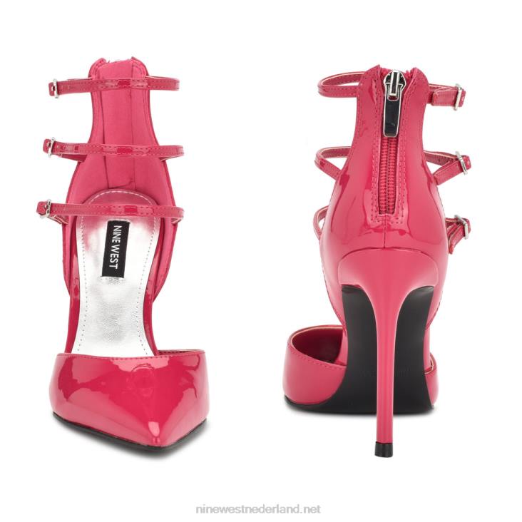 frann d\'orsay pumps met bandjes Nine West 62LB890 roze patent