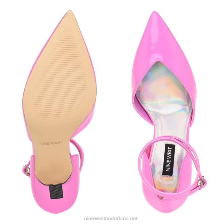 frends d\'orsay pumps met enkelbandje Nine West 62LB900 roze patent