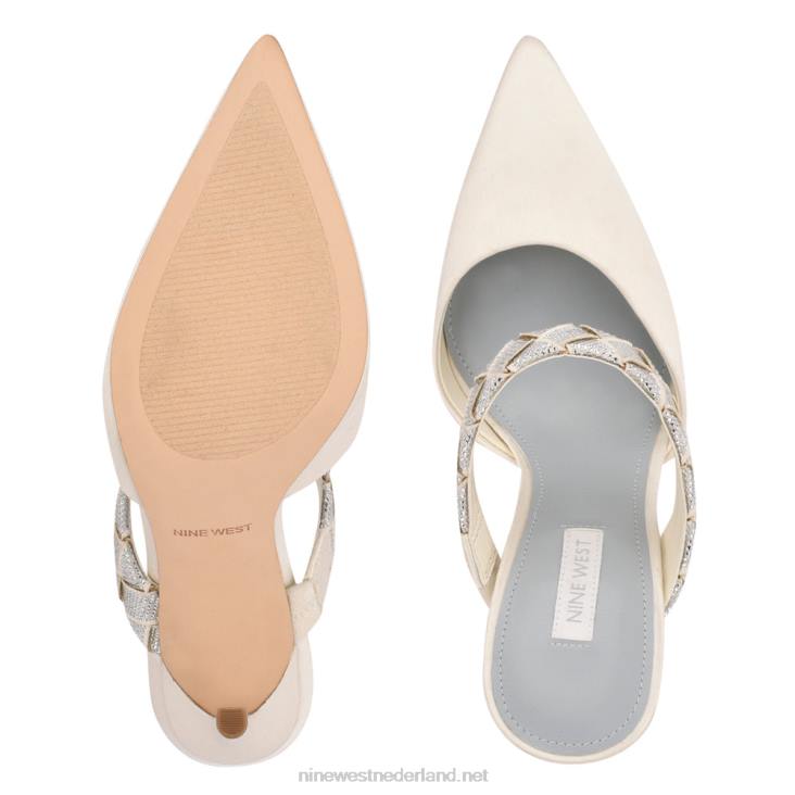 fresah pumps met spitse neus Nine West 62LB1416 wit satijn