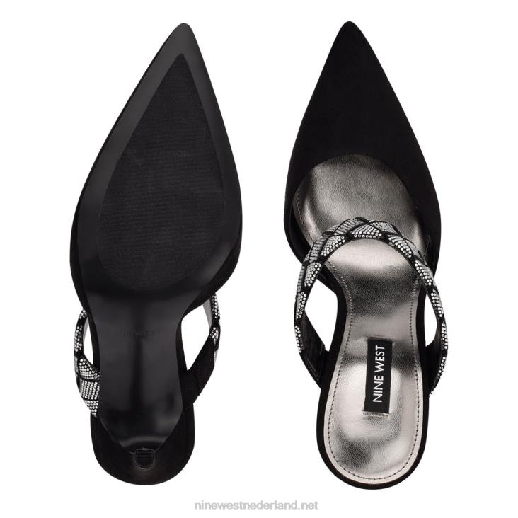 fresah pumps met spitse neus Nine West 62LB1417 zwart suède