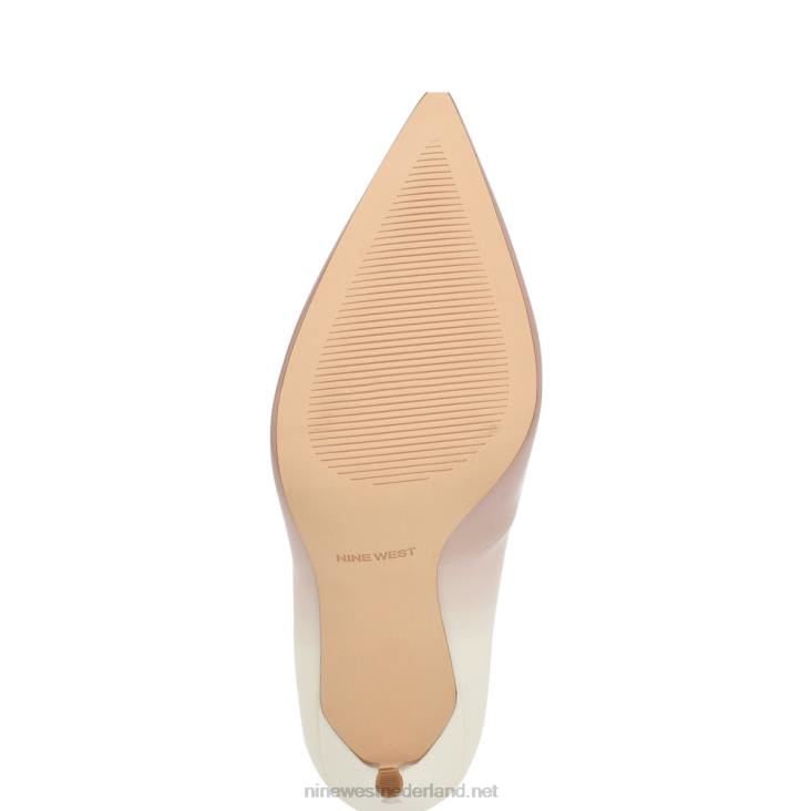 frisse puntige pumps Nine West 62LB1593 nauwelijks naakt wit ombre